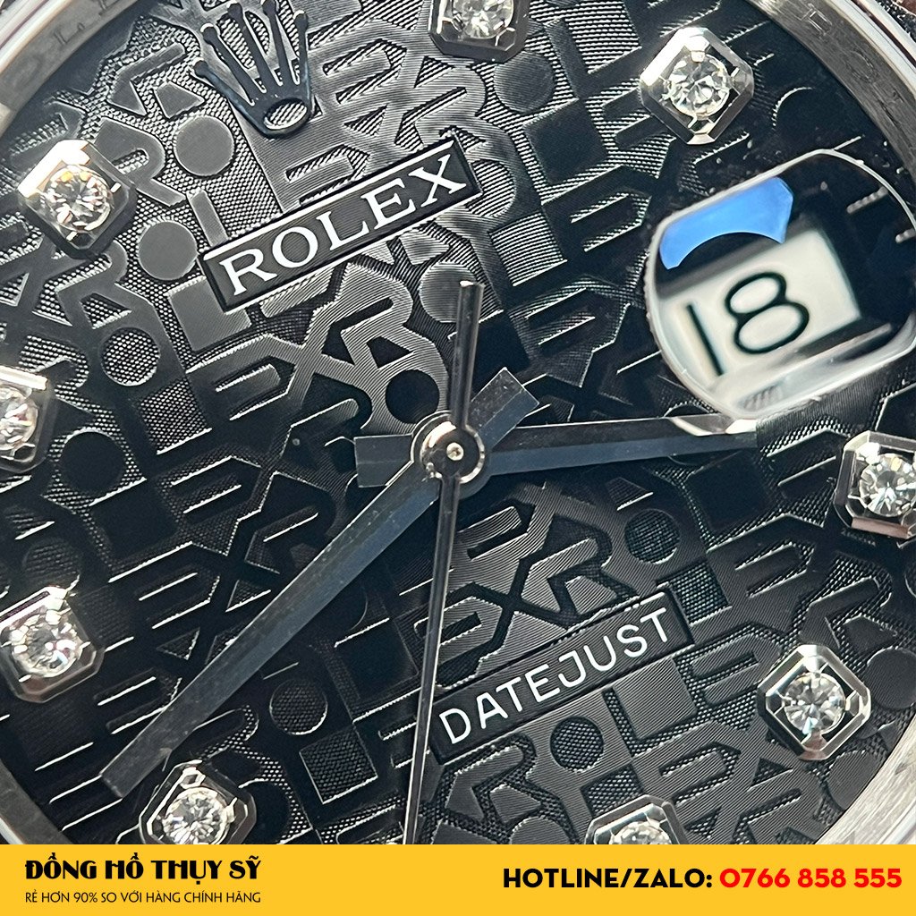 Đồng Hồ Rolex Siêu Cấp Datejust 116234 Mặt Vi Tính Đen 