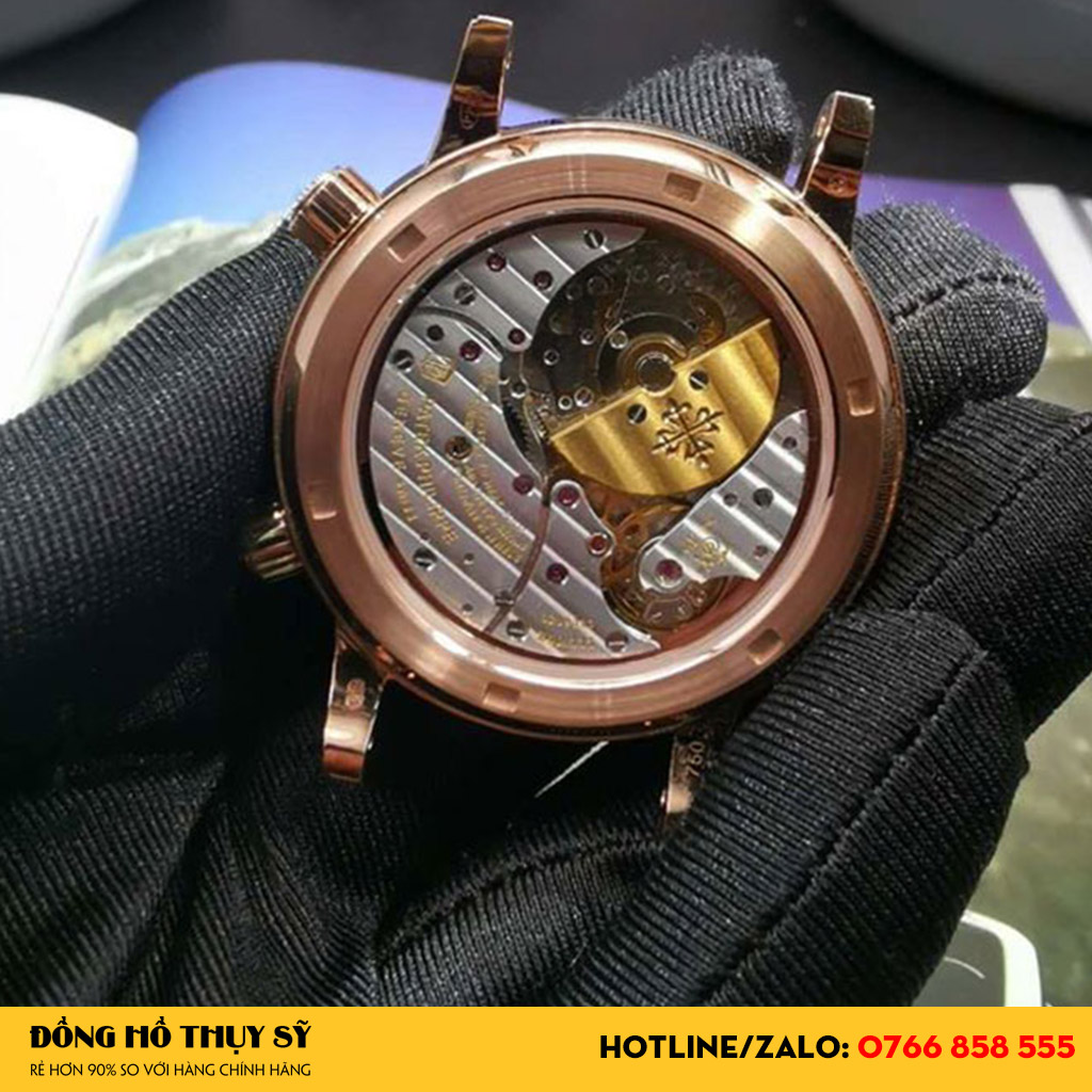 Đồng hồ Patek Philippe Fake 1-1 6104R-001 Black Gold