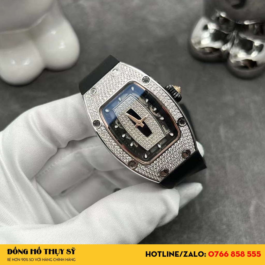 Đồng Hồ Richard Mille RM007 White Gold 18k  Đính Kim Cương