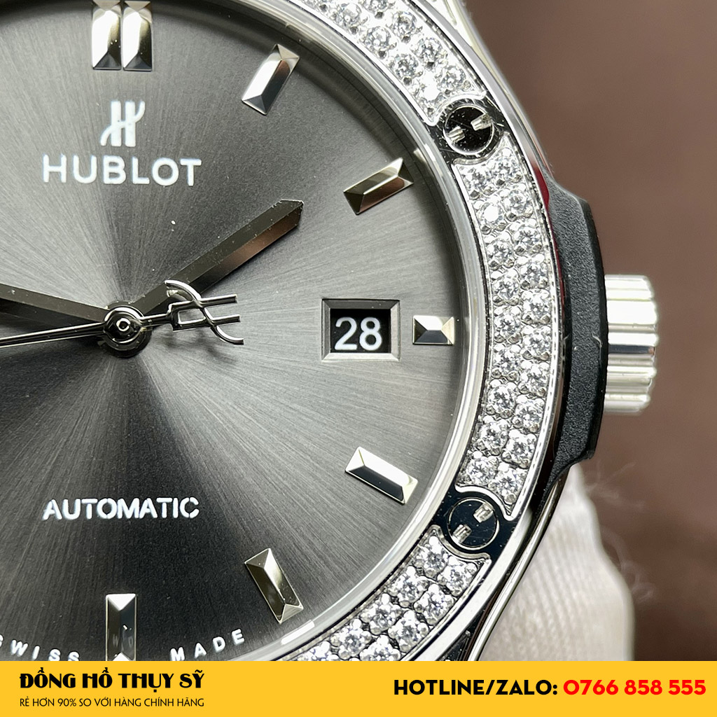 Đồng hồ Hublot Classic Fusion Replica 1-1 Titanium Pavé