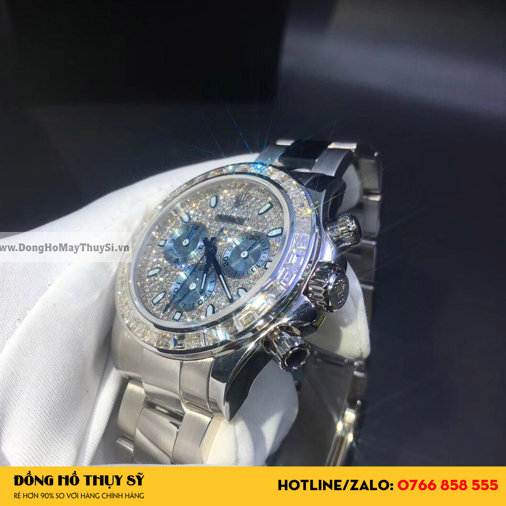 Rolex Daytona Platinum 116576TBR Chế Tác Vàng Khối 18K Kim Cương Thiên Nhiên