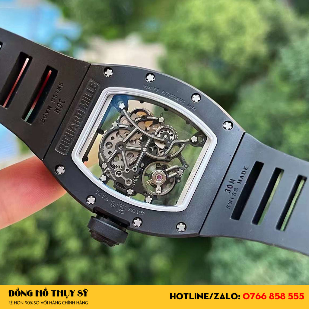 Đồng Hồ Richard Mille Like Auth RM055 Carbon All Black 44mm