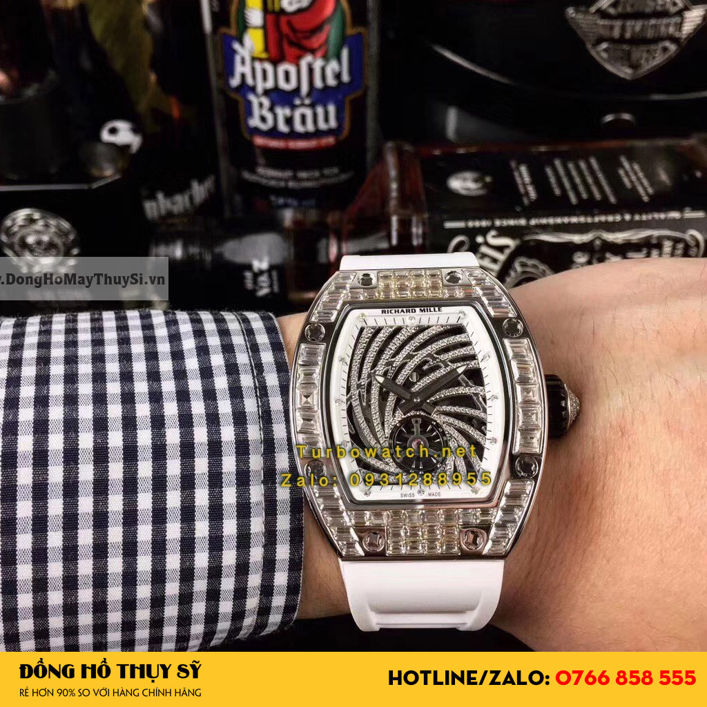 Đồng hồ nữ Richard Mille siêu cấp 1:1 RM-051-02 Diamonds White