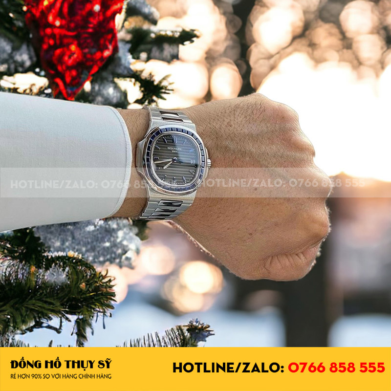 Đồng hồ patek philippe nautilus 5711 chế tác saphire tổng hợp mặt tinh chỉnh  