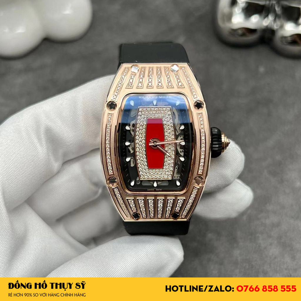 Đồng Hồ Richard Mille RM07-01 RG Vàng Hồng 18k Diamods