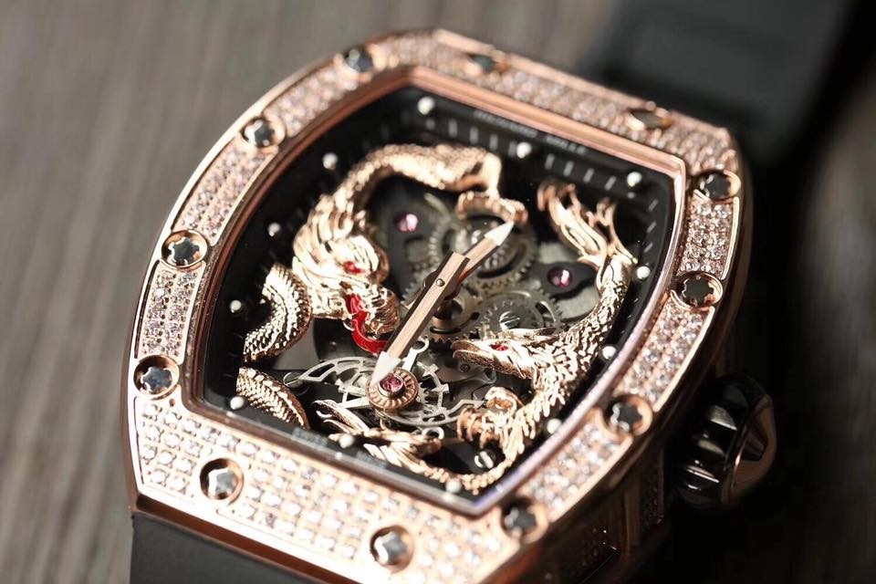 Đồng hồ Richard Mille Super Fake 1:1 Diamonds Long Phụng hội tụ
