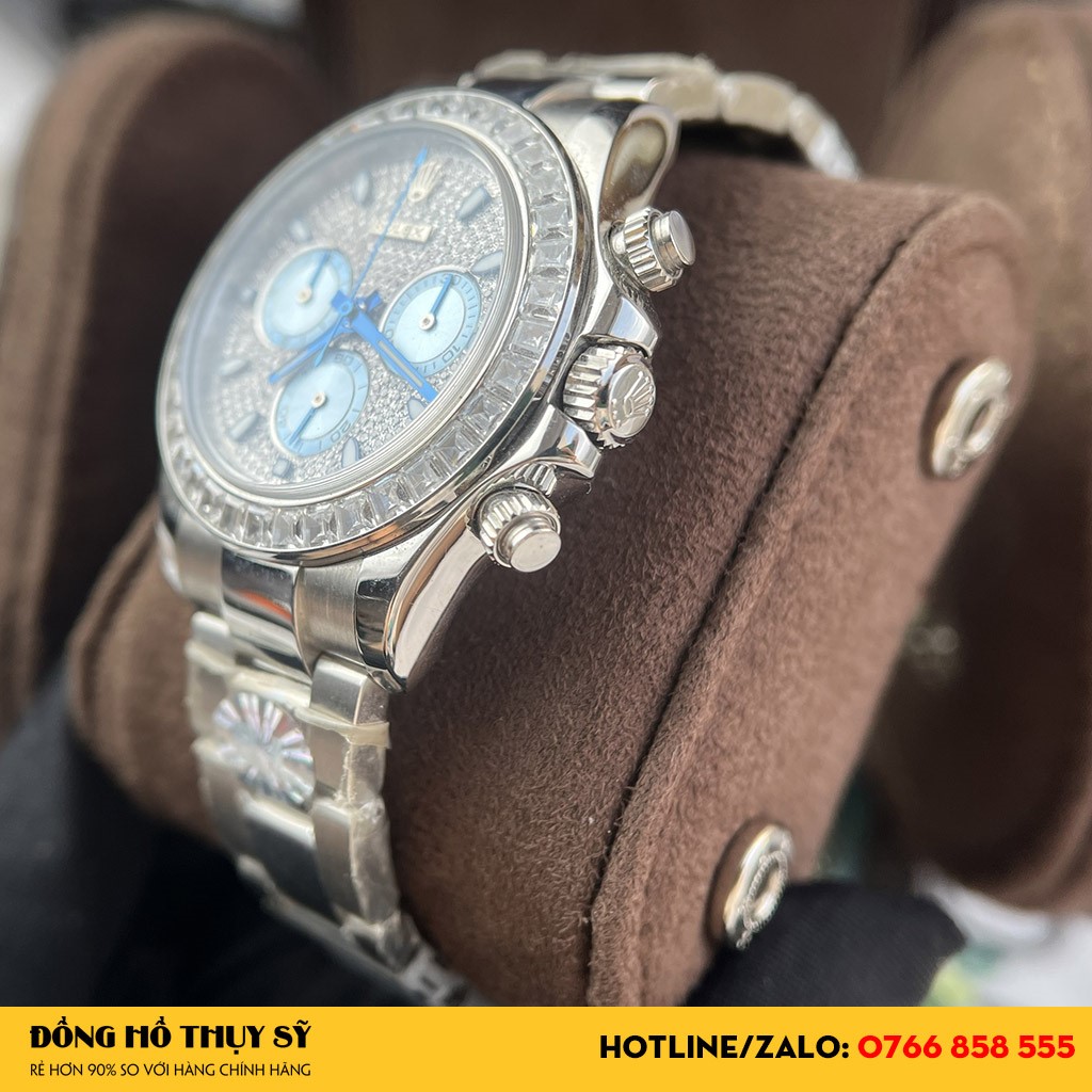 Mẫu Đồng Hồ Rolex Cosmograph Daytona 116576TBR Mặt Số Khảm Kim Cương đẹp