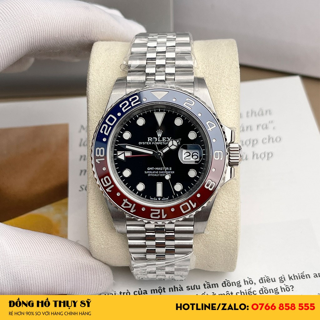 Mẫu Đồng Hồ Rolex Like Auth 1:1 GMT Master II 126710 BLRO Mark I đẹp