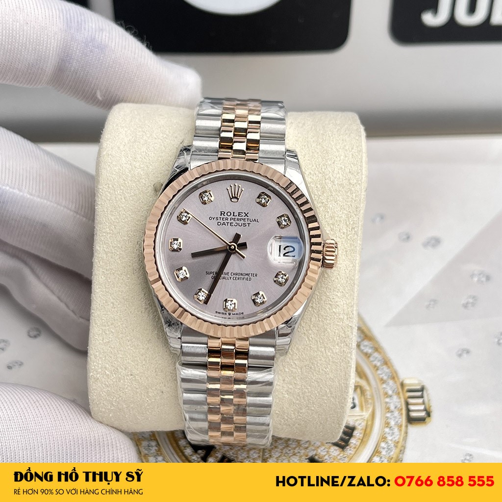 Mẫu đồng hồ Rolex Replica 1:1 Datejust 31 278271-0026 Oystersteel và vàng Everose đẹp