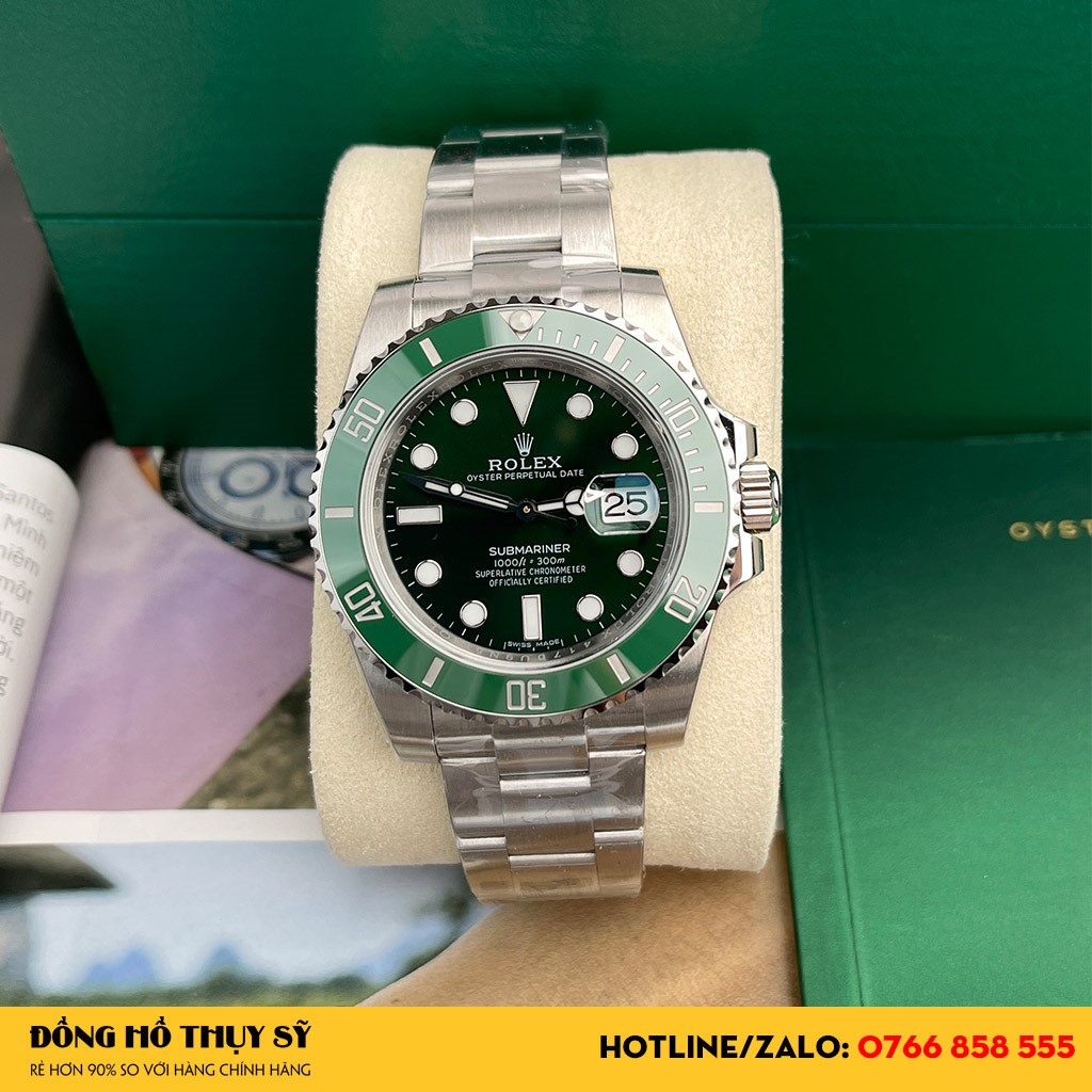 Mẫu Đồng hồ Rolex Super Fake 1:1 Submariner 16610LV đẹp