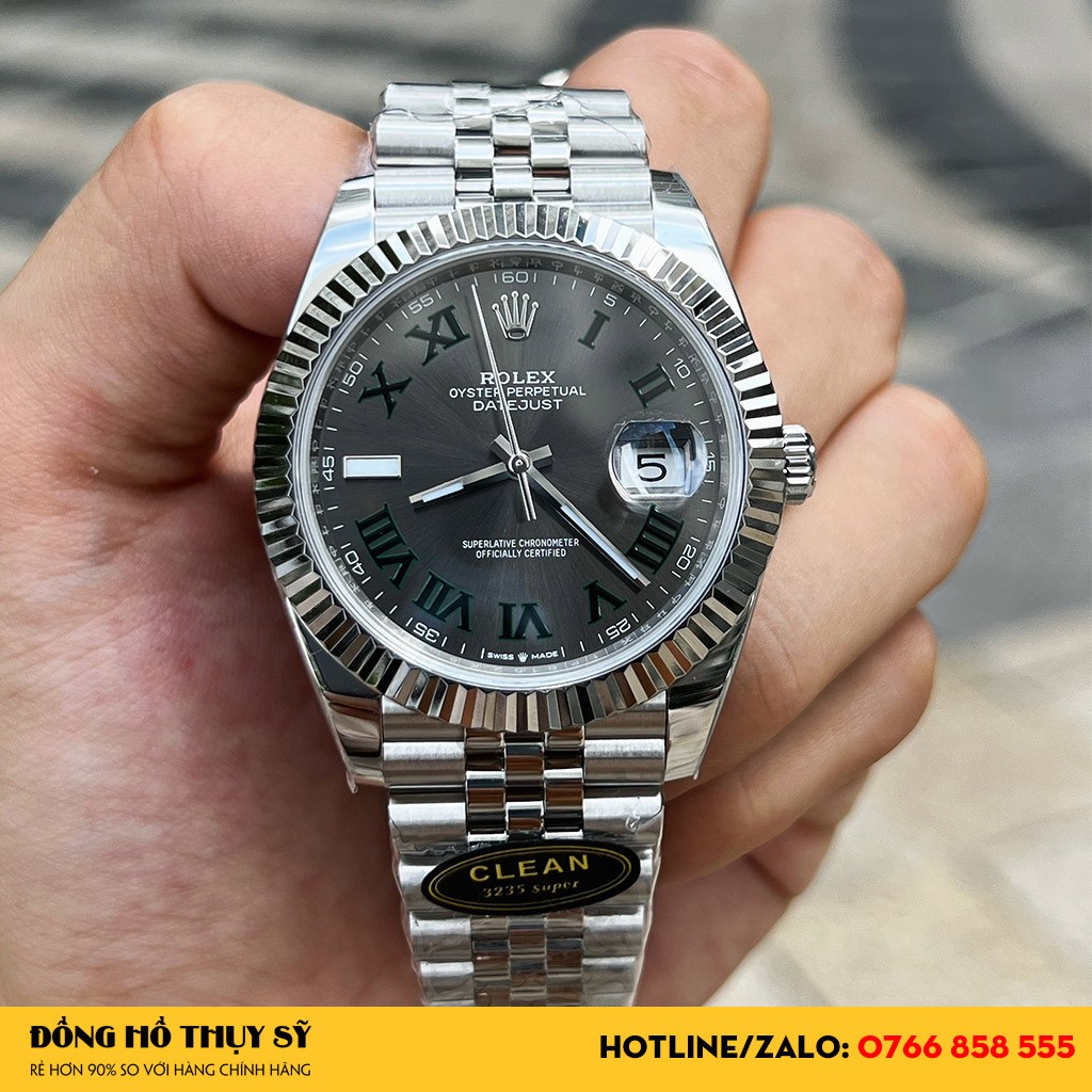 Bộ kim Đồng Hồ Rolex Super Fake Datjejust 126234 Cọc Số La Mã sắc nét