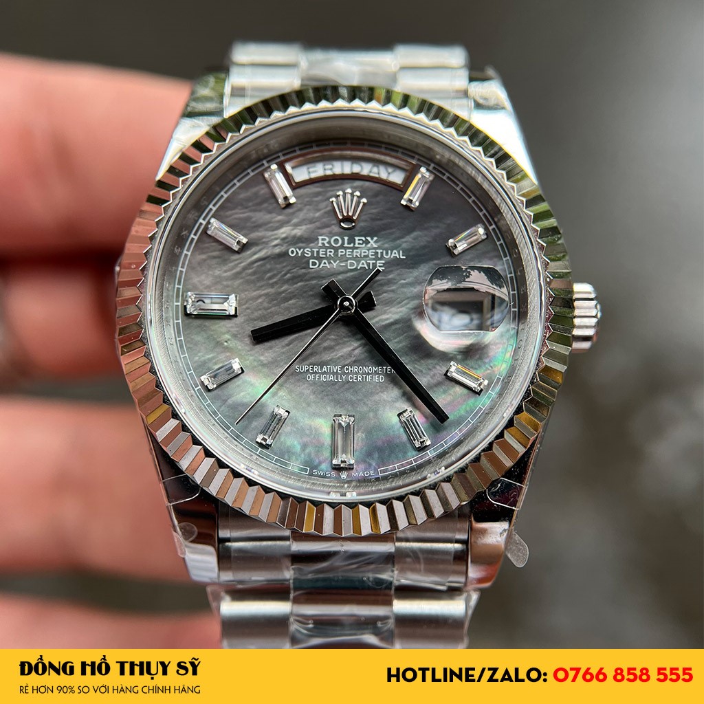 Mặt số Đồng Hồ Rolex Super Fake Day-Date 118239 đẹp