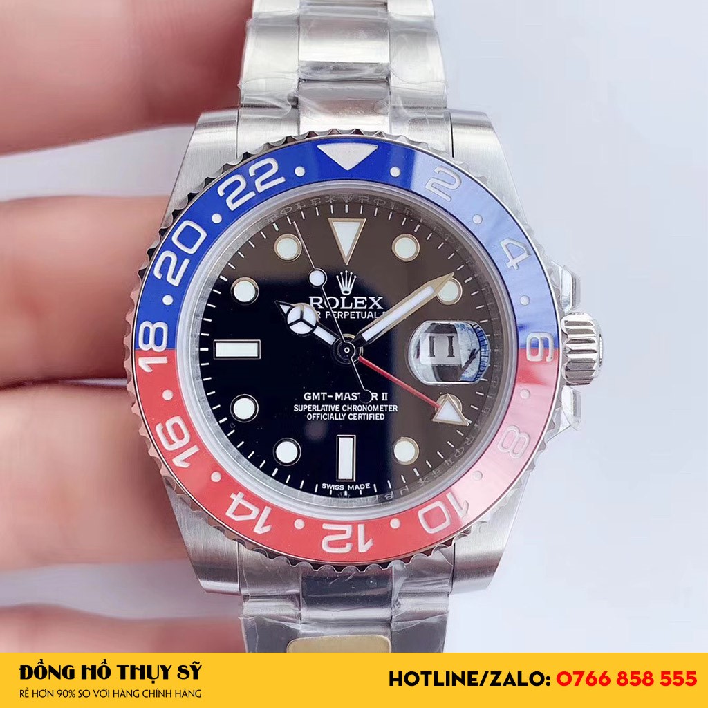 Mặt số Đồng Hồ Rolex Super Fake GMT-Master II126710 ấn tượng
