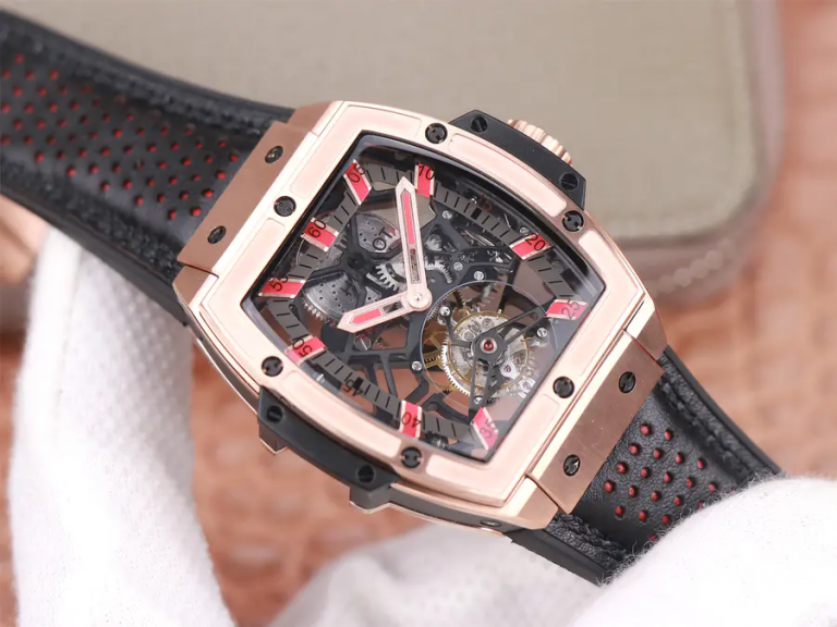 JB Factory Replica Hublot MP06 Spirit of Big Bang Rose Gold Watch với bộ chuyển động Tourbillon bay