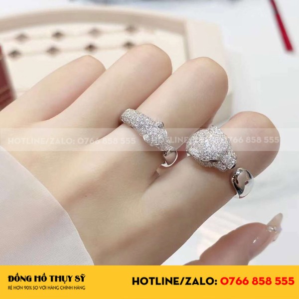 Nhẫn cartier panthere vàng trắng