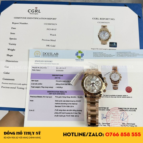 Rolex daytona bọc vàng độ mặt MOP