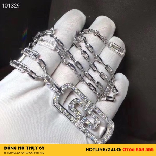 Vòng Cổ Vàng Trắng 18k Full Kim 