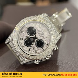 Rolex Cosmograph Daytona 116519LN Rep 1:1 Mặt Số Thiên Thạch full Diamonds