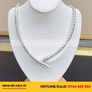 BVl serpenti necklaces white gold full diamond 