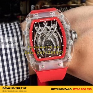 Đồng hồ Richard Mille Rep 1:1 RM19-01 dây cao su đỏ