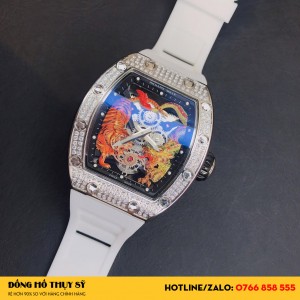 Đồng hồ Richard Mille siêu cấp R51 long hổ lộ máy màu trắng