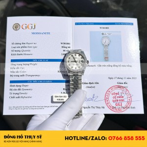 Đồng hồ  Rolex nữ 31mm replica độ kim cương moissanite  