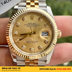 Đồng Hồ Rolex Replica Datejust 126333 Demi Vàng 18k