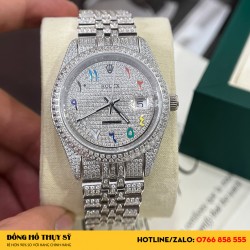Đồng Hồ Rolex Super Fake Datejust 126300 Rainbow Diamond