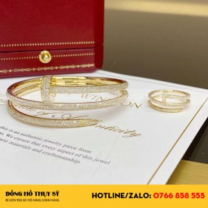Juste un clou bracelet and ring cartier yellow gold