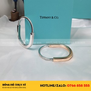 Lắc tay Tiffany Lock vàng 18k, kim cương thiên nhiên