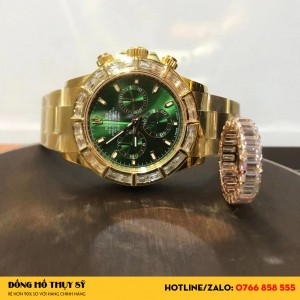 Rolex 116568BR Vàng Khối 18K Kim Cương Baguette