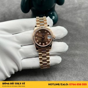 Rolex Lady-Datejust 279175 Cọc Số Nạm Kim Cương Vàng Hồng 18k